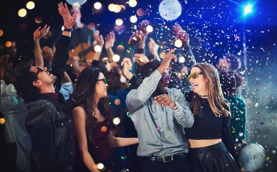 Friends enjoying a concert